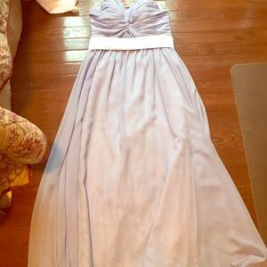 Periwinkle chiffon prom dress